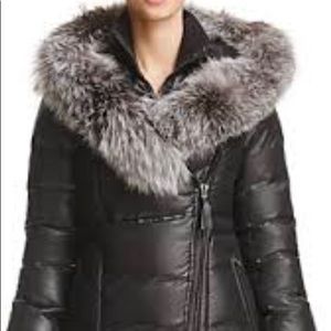 MACKAGE Elizabeth Coat with Fox Fur Trim